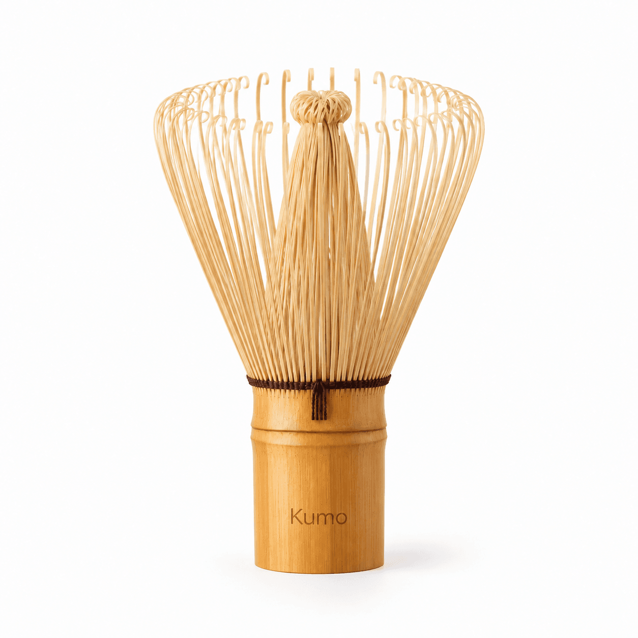 Fouet à matcha en bambou ambré Chasen Miel, fil brun